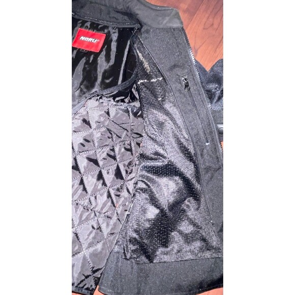 Noru Kuki Durable Mesh Motorcycle Riding Jacket Mens Large Black Padded EUC - Picture 12 of 14